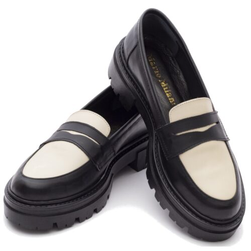 Ruby Noir/Beige Cuir