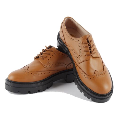 Derbie Femme Sydney Camel Cuir