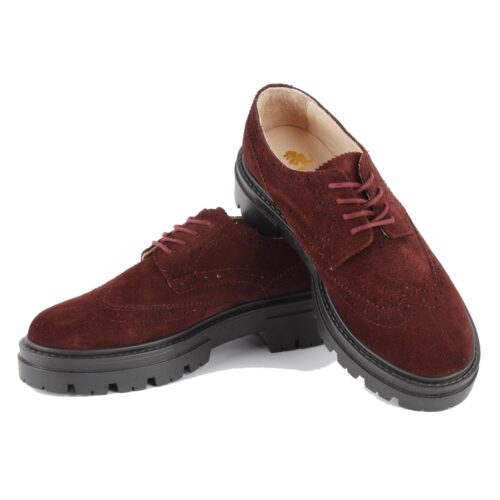 Derbie Femme Winnie Bordeau Daim